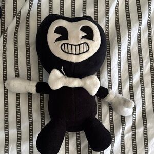 Bendy Black & White Plush Cartoon Character Toy - Kids Stuffed Figure